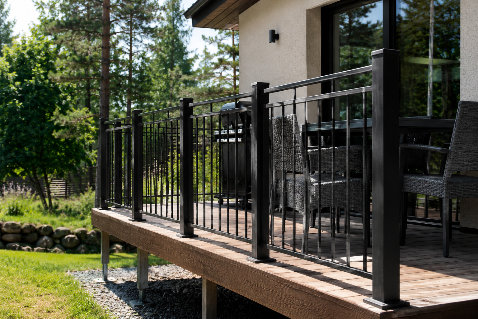 Metallpiirded Metallist terrassipiire välistingimustes
